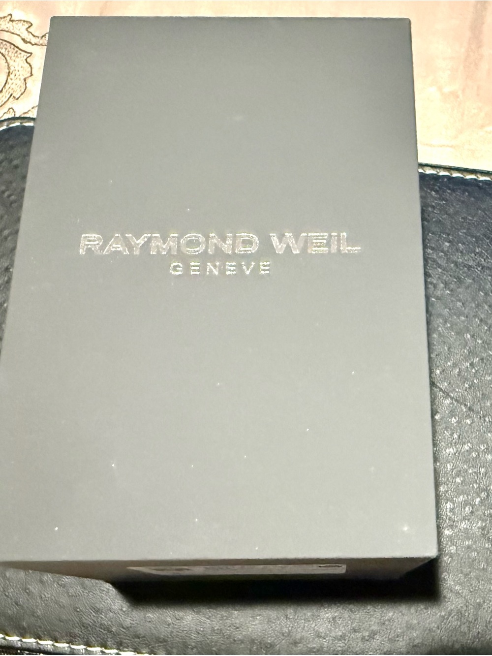 Raymond Weil Silver Dial Moonphase Watch with Black Leather Strap - Picture 2 of 8